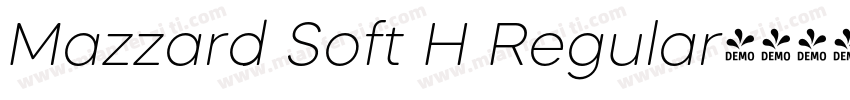 Mazzard Soft H Regular字体转换